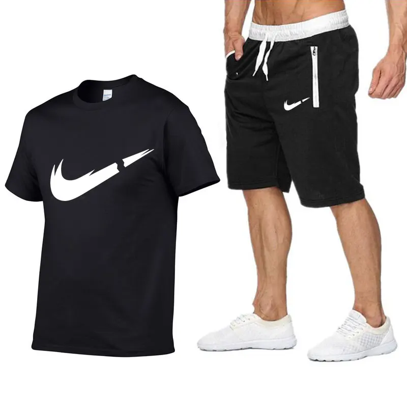 New Men's T-shirts Fashion Logo Print Hipster Fitness t shirt+Jogger Shorts Men Summer Casual Tee shirt Male clothing M-2XL
New Men's T-shirts Fashion Logo Print Hipster Fitness t shirt+Jogger Shorts Men Summer Casual Tee shirt Male clothing M-2XL