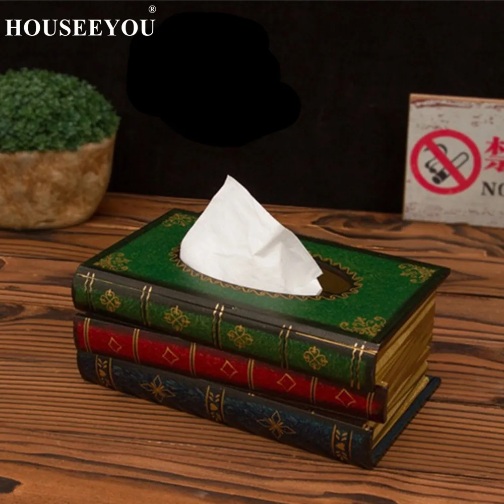Retro Style Book Shape Tissue Box Napkin Case Luxurious Europe Rectangle Paper Dispenser Holder Ring Rack Tissue Storage Boxes
Retro Style Book Shape Tissue Box Napkin Case Luxurious Europe Rectangle Paper Dispenser Holder Ring Rack Tissue Storage Boxes