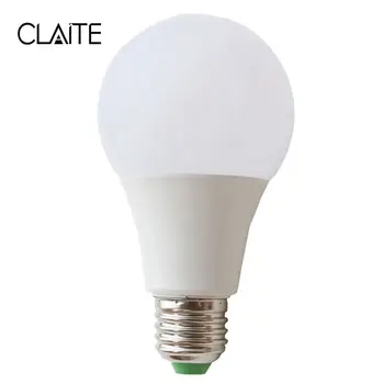 

CLAITE E27 5W 7W 9W 12W 15W A60 SMD5730 2835 Smart IC White 6000K No Flicker LED Globe Light Bulb AC85-265V