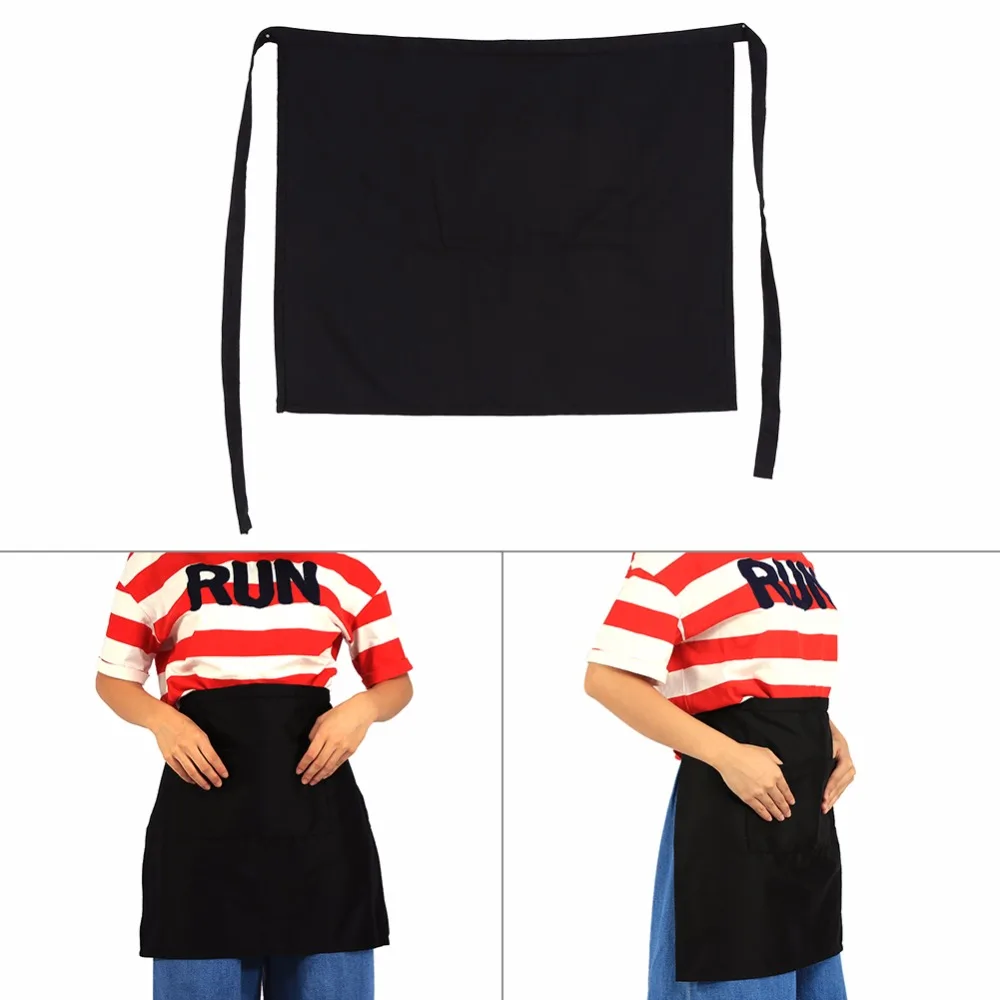 Brief Style Black Half Waist Short Aprons With Pockets For Women Men Home Kitchen Pub Cafe Waiter Waitress Hot
Brief Style Black Half Waist Short Aprons With Pockets For Women Men Home Kitchen Pub Cafe Waiter Waitress Hot