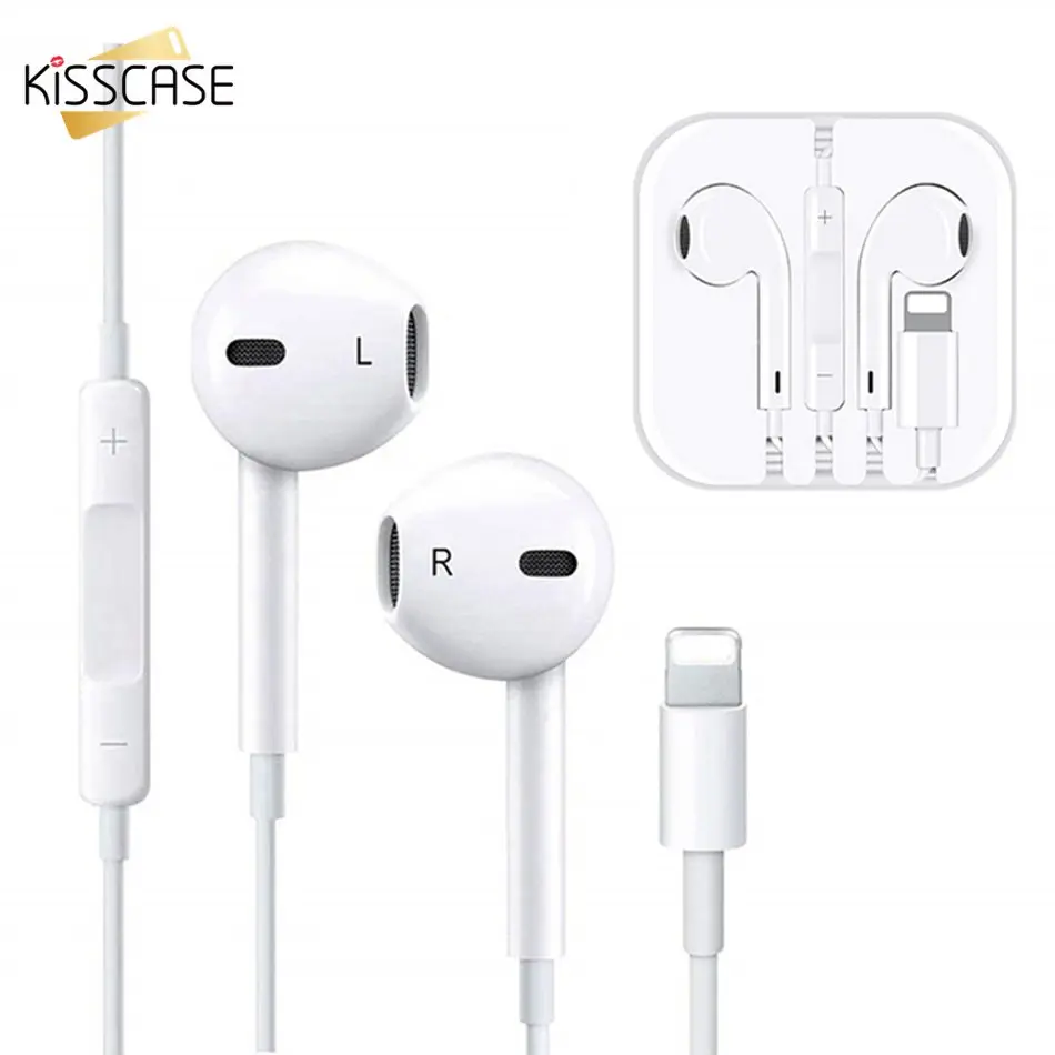KISSCASE In-Ear Stereo Wired Earphone For iPhone X 8 7 Plus Sports White Earphone For iPhone MAX XR Official Original Headset
KISSCASE In-Ear Stereo Wired Earphone For iPhone X 8 7 Plus Sports White Earphone For iPhone MAX XR Official Original Headset