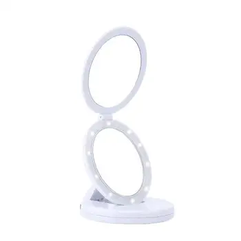 1pc LED Mini Makeup Mirror Double Side Hand Held Fold Small Portable Micro USB Mirror without Battery (White)
1pc LED Mini Makeup Mirror Double Side Hand Held Fold Small Portable Micro USB Mirror without Battery (White)