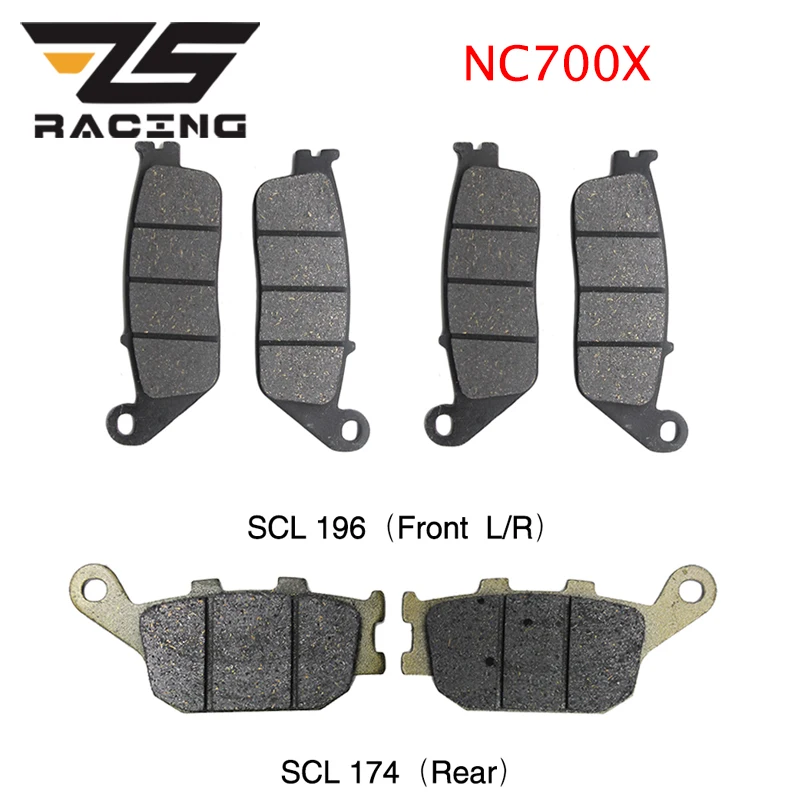 ZS Racing-для Honda NC700X 2012 2013 2014 2015 дисковые Тормозные колодки для мотоциклов