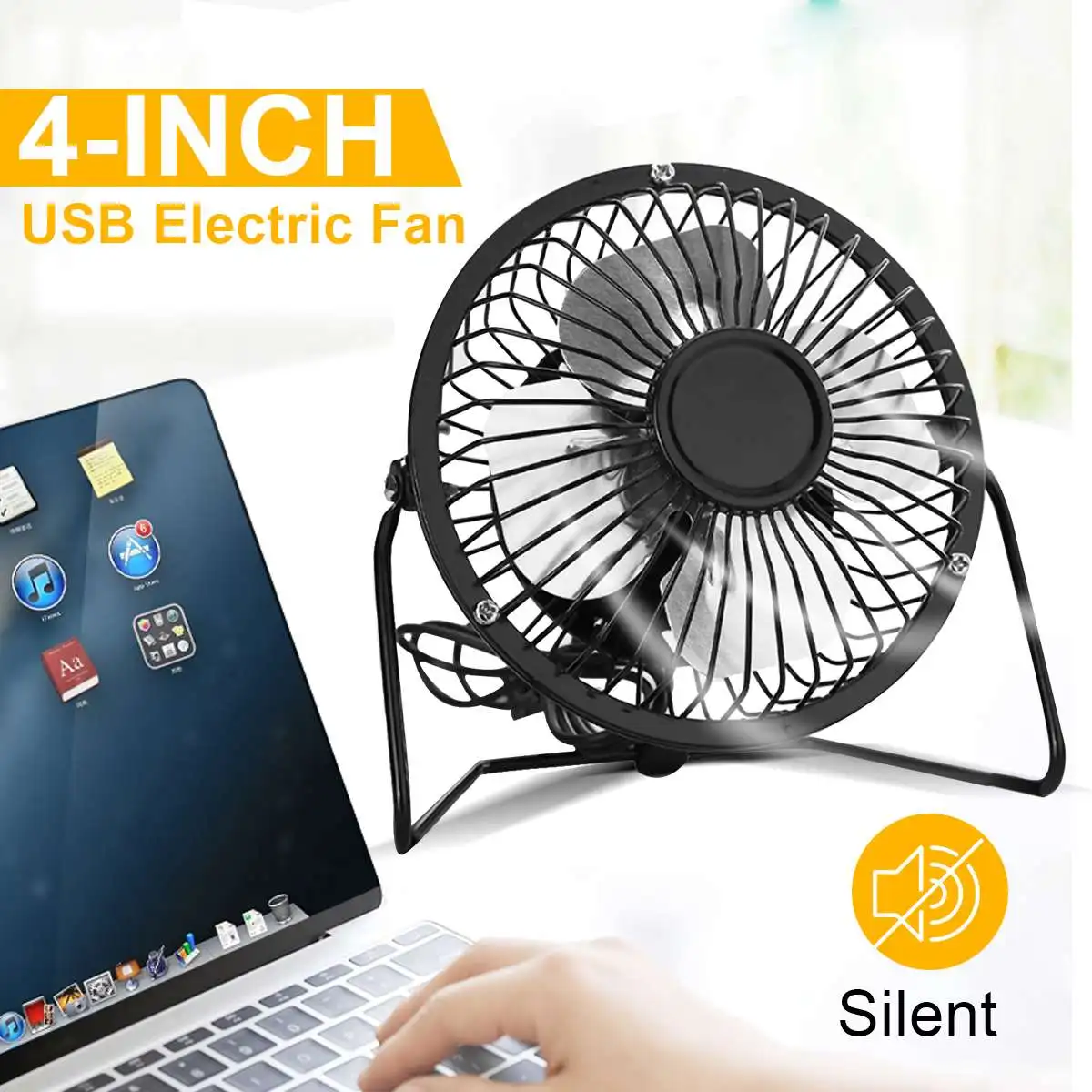 4 inch USB Electric Desk Fan Full Black Leaf Mini Electric Fans Desktop Office Silent Iron Small Fan USB Rechargeable Battery
4 inch USB Electric Desk Fan Full Black Leaf Mini Electric Fans Desktop Office Silent Iron Small Fan USB Rechargeable Battery