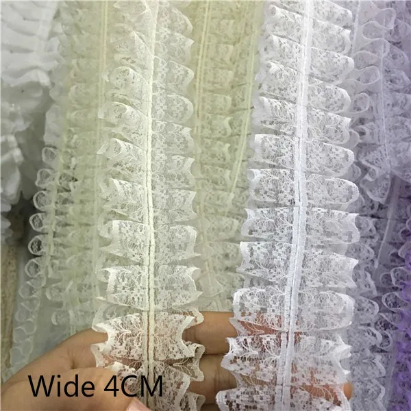 4CM Wide Luxury Tulle Pleated Chiffon Embroidered Lace Ribbon Edge Trim For DIY Crafts Sewing Dress Applique Guipure Supplies
4CM Wide Luxury Tulle Pleated Chiffon Embroidered Lace Ribbon Edge Trim For DIY Crafts Sewing Dress Applique Guipure Supplies