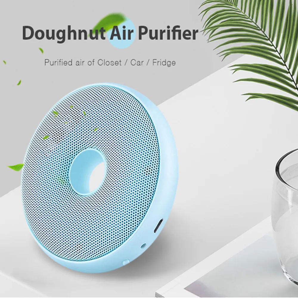 Mini Donut Portable Personal Air Purifier Ozone Generator Odor Eliminating Ionic Air Ionizers USB Refrigerator Car Air Freshener
Mini Donut Portable Personal Air Purifier Ozone Generator Odor Eliminating Ionic Air Ionizers USB Refrigerator Car Air Freshener