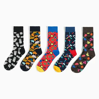 PEONFLY 5paris/lot funny socks for men business causal dress combed cotton totem harajuku knitting mens colorful crew socks
PEONFLY 5paris/lot funny socks for men business causal dress combed cotton totem harajuku knitting mens colorful crew socks