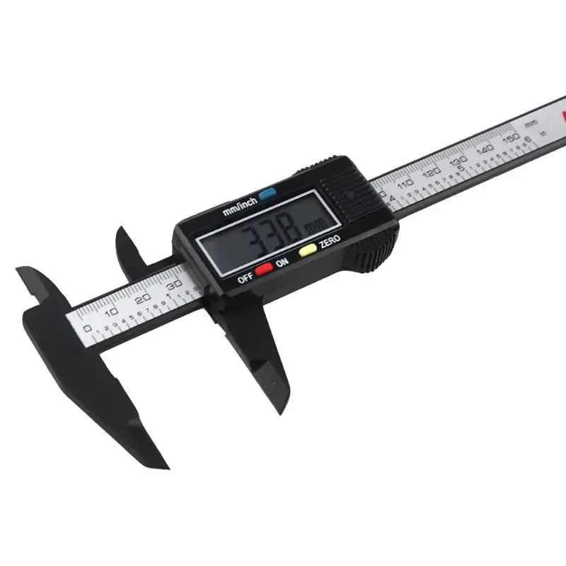 

150mm 6inch LCD Accuracy Digital Vernier Caliper Electronic Plastic Carbon Fiber Vernier Caliper Gauge Micrometer Measuring Tool