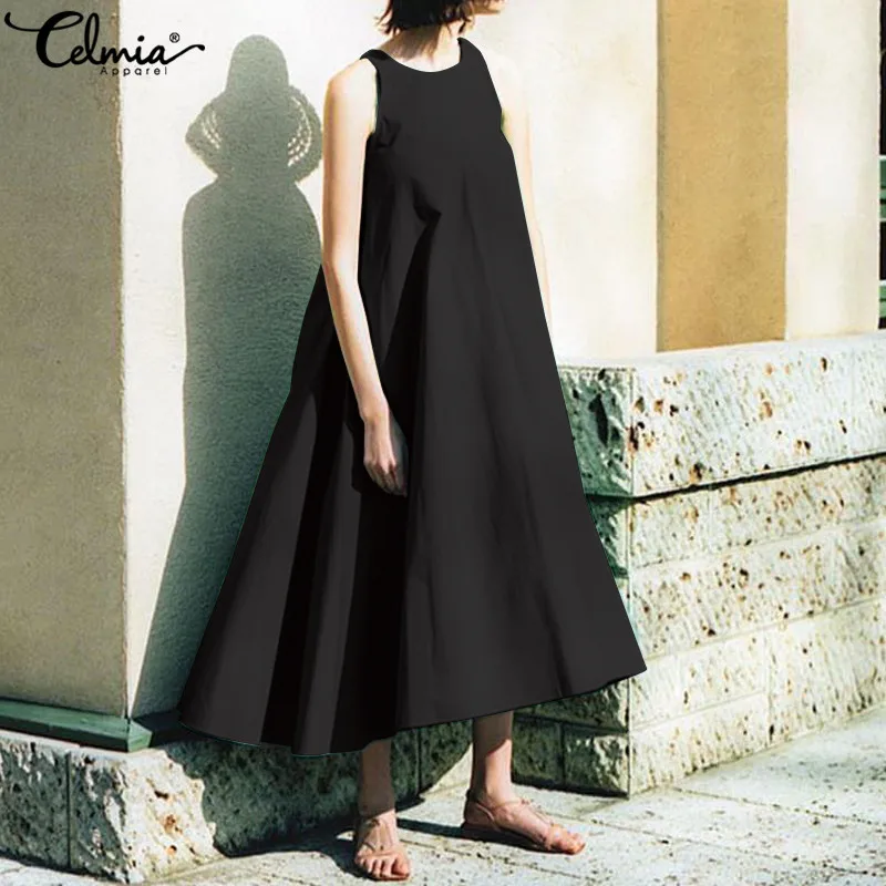 2019 Celmia Plus Size Women Swing Shirt Dress Sexy Sleeveless Casual Loose Maxi Long Dresses Summer Beach Vestidos Party Robe
2019 Celmia Plus Size Women Swing Shirt Dress Sexy Sleeveless Casual Loose Maxi Long Dresses Summer Beach Vestidos Party Robe