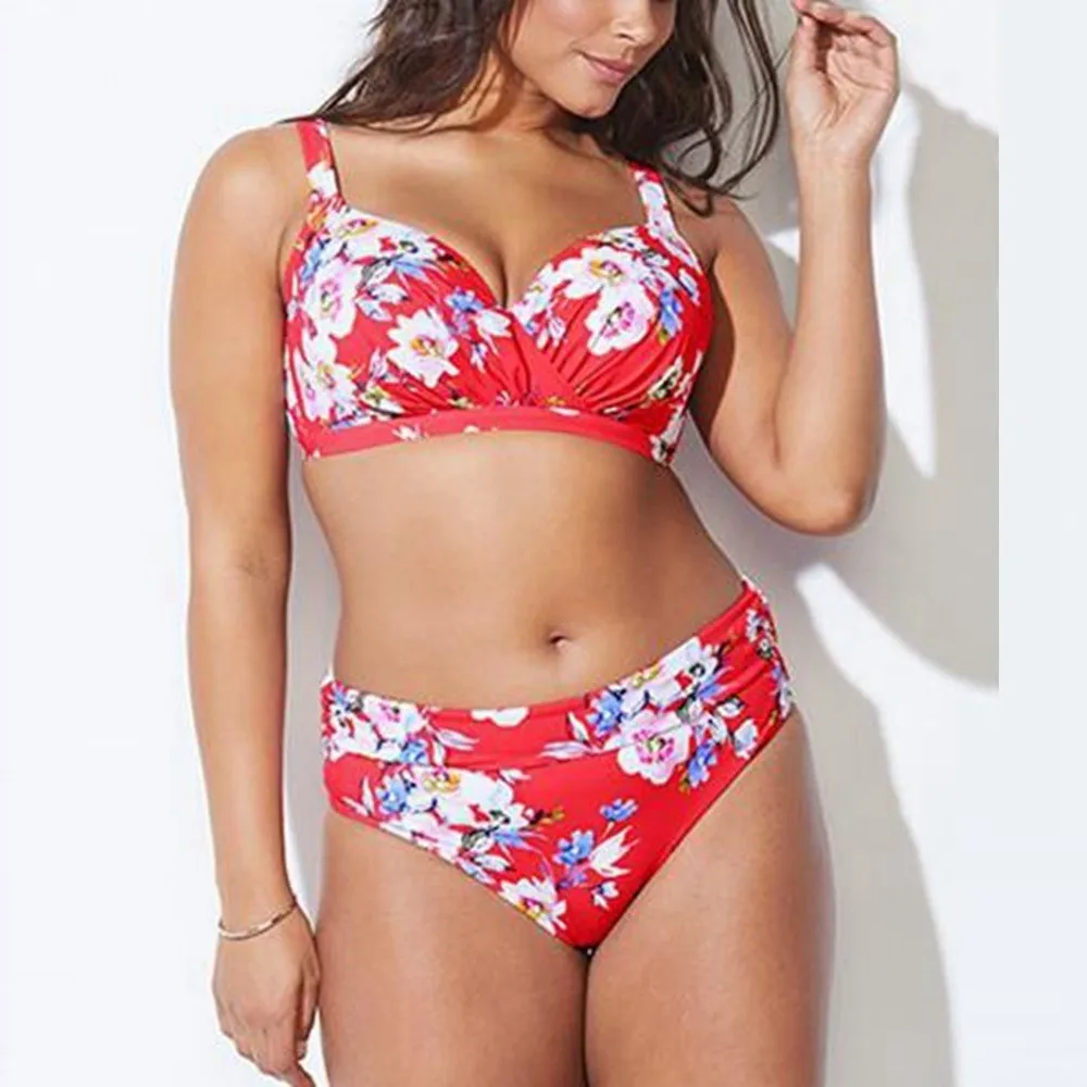 Plus Size Push Up Bikini Floral Twist Swimsuit Women High Waist Swimwear Vintage Bikini Large Sizes Swimming Suit Women 2019
Plus Size Push Up Bikini Floral Twist Swimsuit Women High Waist Swimwear Vintage Bikini Large Sizes Swimming Suit Women 2019