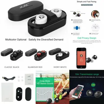 Mini Twins True Wireless Bluetooth Earphones Sport Bluetooth Earbuds Headset Deep Bass HD Stereo Sound Headphone 30A20
Mini Twins True Wireless Bluetooth Earphones Sport Bluetooth Earbuds Headset Deep Bass HD Stereo Sound Headphone 30A20