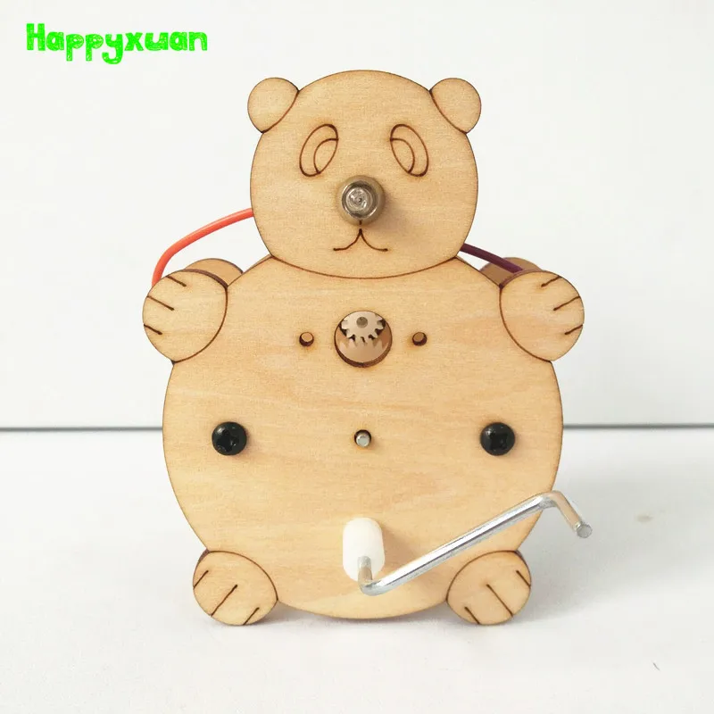 Happyxuan Electric Motor Experiment DIY Bear Hand Crank Generator Kids Explorer Kit Invention Science School Boys Return Gift
Happyxuan Electric Motor Experiment DIY Bear Hand Crank Generator Kids Explorer Kit Invention Science School Boys Return Gift