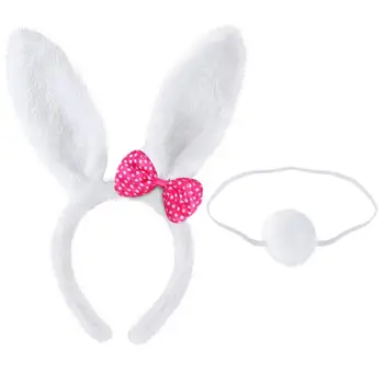 LUOEM 2 Pcs/Set Rabbit Ear Headband Plush with Tail Bow Cute Headdress Hair Decoration Headpiece for Festival Easter Party
LUOEM 2 Pcs/Set Rabbit Ear Headband Plush with Tail Bow Cute Headdress Hair Decoration Headpiece for Festival Easter Party