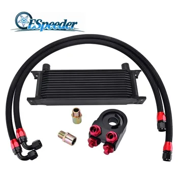 ESPEEDER 13 Row AN10 Transmission Oil Cooler+Oil Adapter Filter Cooler Plate Kit+Nylon Braided Oil Hose Line Engine Accessories
ESPEEDER 13 Row AN10 Transmission Oil Cooler+Oil Adapter Filter Cooler Plate Kit+Nylon Braided Oil Hose Line Engine Accessories