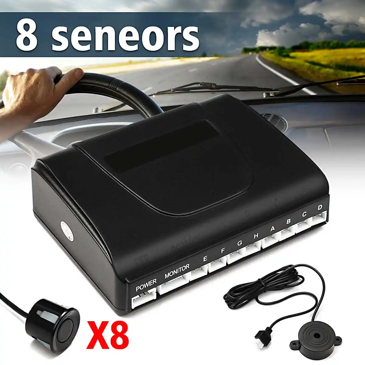 LCD Display Parktronic Car Parking Sensors 8 Radars Sound Alarm Probes Car-detector Car Parking Parkmaster Reversing Monitor
LCD Display Parktronic Car Parking Sensors 8 Radars Sound Alarm Probes Car-detector Car Parking Parkmaster Reversing Monitor
