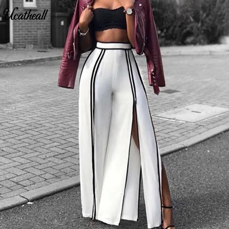 L Fashion Design Black Line Stitching Loose Jumpsuit For Women High Waist Female Split Casual Street Long Romperrs Jumpsuits
L Fashion Design Black Line Stitching Loose Jumpsuit For Women High Waist Female Split Casual Street Long Romperrs Jumpsuits