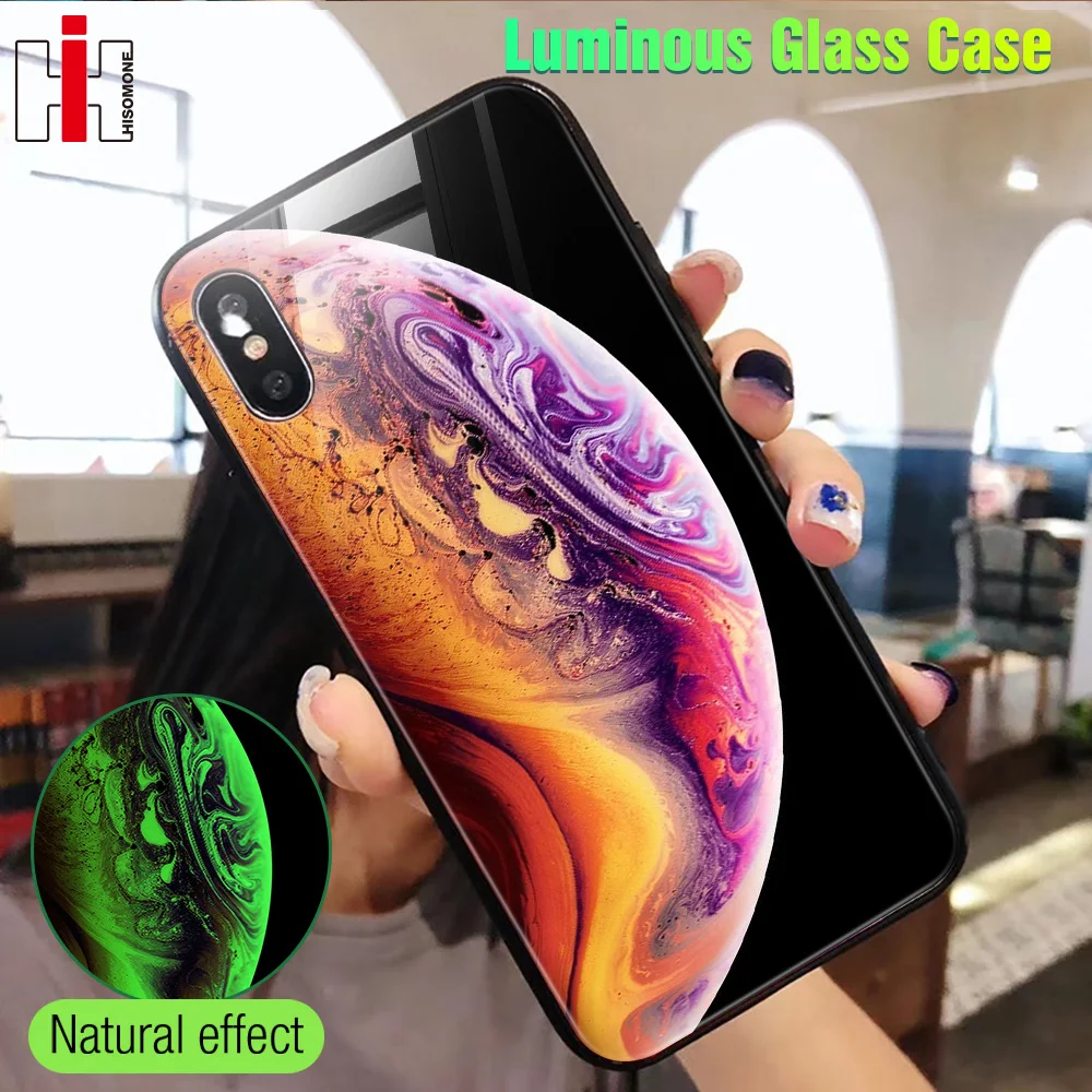 Hisomone Luminous Phone Case For iPhone 6 6S 6 S Luxury Space Glass Silicone Back Cover Case For iPhone X XS Max 7 8 Plus Xr
Hisomone Luminous Phone Case For iPhone 6 6S 6 S Luxury Space Glass Silicone Back Cover Case For iPhone X XS Max 7 8 Plus Xr