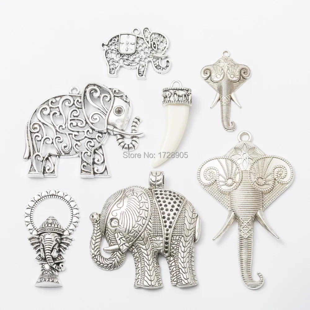 Ivory Elephant Head 10pcs Antique Silver Large Filigree Lucky Elephant Charm Pendants for Jewelry Making Findings Animal Pendant
Ivory Elephant Head 10pcs Antique Silver Large Filigree Lucky Elephant Charm Pendants for Jewelry Making Findings Animal Pendant