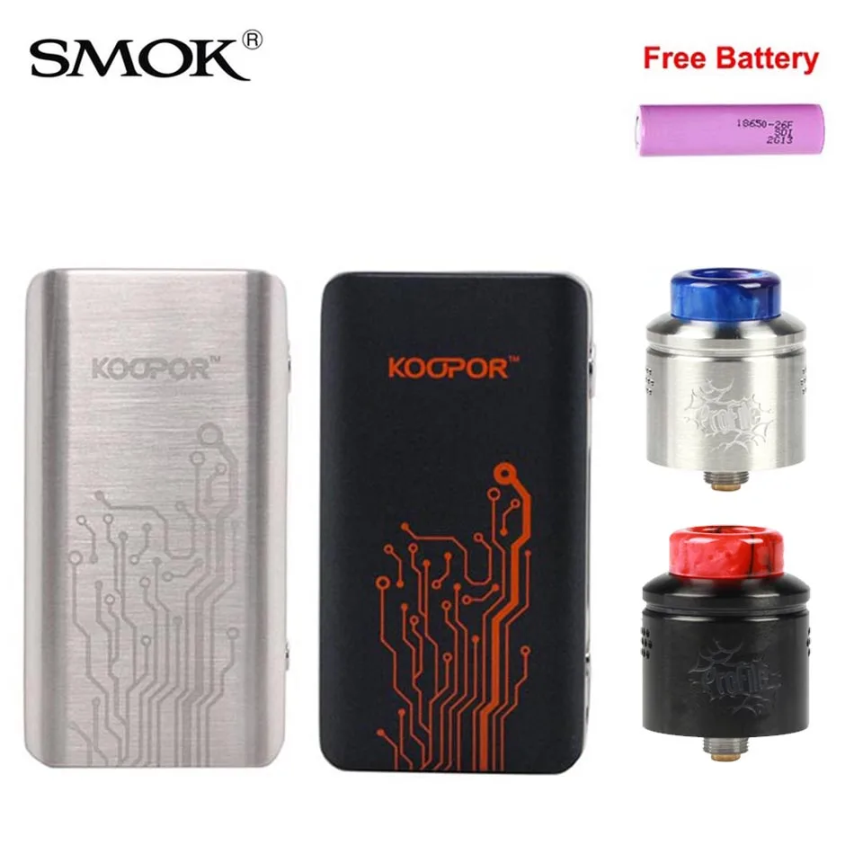 Original SMOK COOPOR MINI 2 TC Box Mod 80W Vape Kit + Profile RDA Atomizer Tank 24mm E Cigarette Vaporizer Kit fit 18650 Battery
Original SMOK COOPOR MINI 2 TC Box Mod 80W Vape Kit + Profile RDA Atomizer Tank 24mm E Cigarette Vaporizer Kit fit 18650 Battery