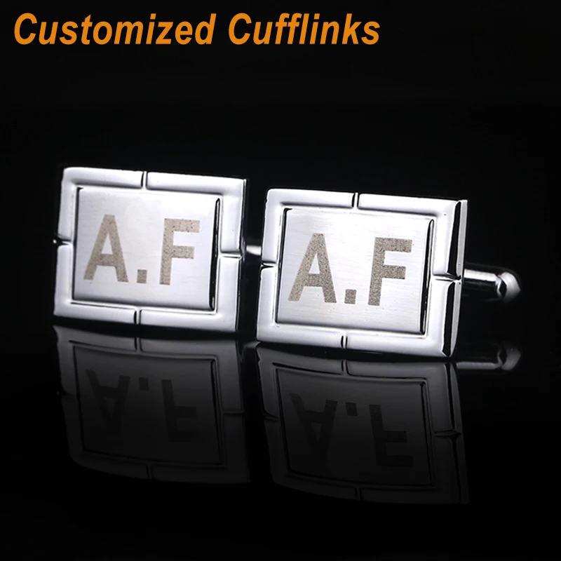 QiQiWu Customized Laser Engraved Silver Name Cuff links Wedding Personalized Shirt Cufflinks Mens Jewelry With Gift Box CL-012
QiQiWu Customized Laser Engraved Silver Name Cuff links Wedding Personalized Shirt Cufflinks Mens Jewelry With Gift Box CL-012