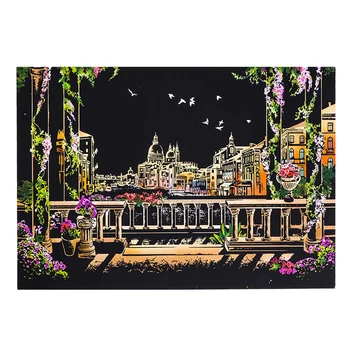 Kids Toys 40.5*28.5cm Venice City Night Scene DIY Scratch Painting Scraping Art Painting Drawing Paper+Draw Stick Brush Frame
Kids Toys 40.5*28.5cm Venice City Night Scene DIY Scratch Painting Scraping Art Painting Drawing Paper+Draw Stick Brush Frame