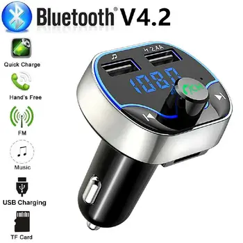 FM Transmitter Aux Modulator Bluetooth Handsfree Car Kit Car Audio MP3 Player with 3.1A Quick Charge Dual USB Car MP3 Player r15
FM Transmitter Aux Modulator Bluetooth Handsfree Car Kit Car Audio MP3 Player with 3.1A Quick Charge Dual USB Car MP3 Player r15