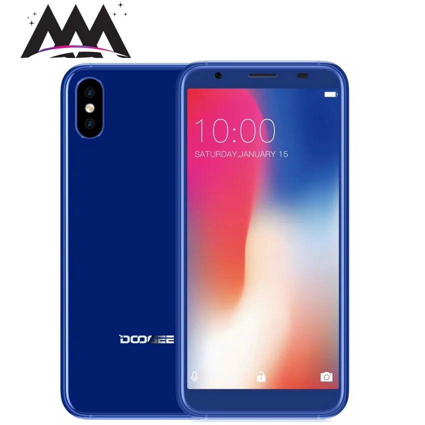 

DOOGEE X55 5.5" 18:9 Smartphones Android 7.1 MTK6580 Quad Core 1GB + 16GB 8MP Dual Rear Cameras Fingerprint ID 3G Mobile phone