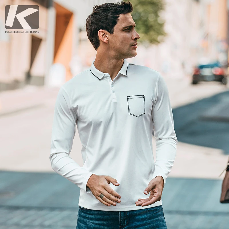Autumn Men Poloshirts Patchwork Pocket White Black Color For Man Fashion Long Sleeve Slim Clothing 2018 New Male Wear Tops 542
Autumn Men Poloshirts Patchwork Pocket White Black Color For Man Fashion Long Sleeve Slim Clothing 2018 New Male Wear Tops 542