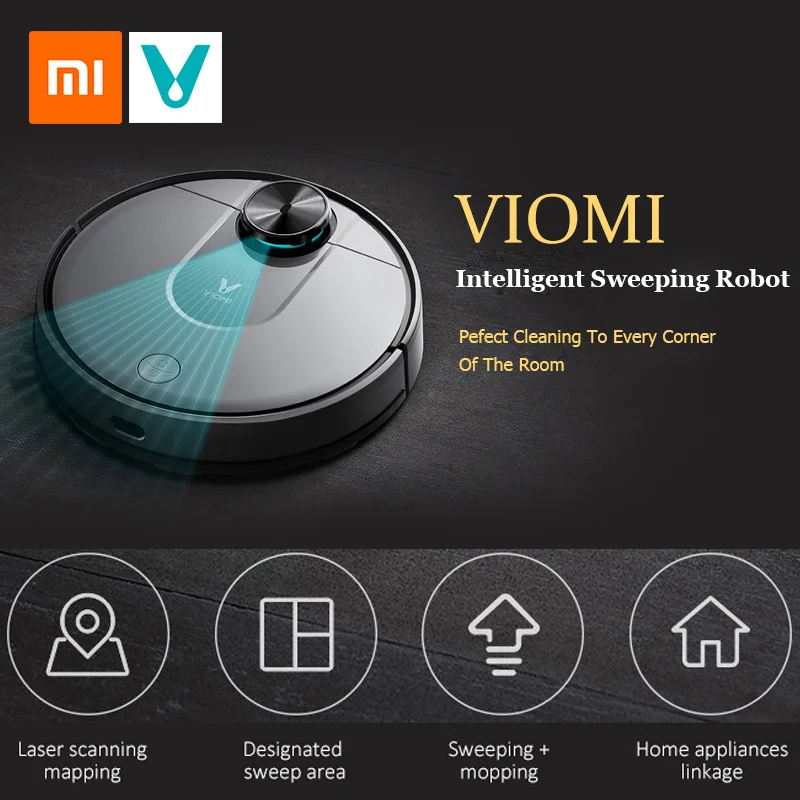 

Vacuum Cleaner VIOMI V2 Cleaning Robot Laser Navigation Slam Route Planning Intelligent Sweeping Robot from Xiaomi youpin