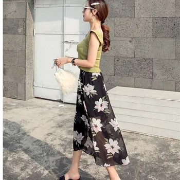 2019 Summer Flower Print Chiffon Beach Pants Women Vintage High Waist Wide Leg Pants Plus Size Casual Loose Trousers
2019 Summer Flower Print Chiffon Beach Pants Women Vintage High Waist Wide Leg Pants Plus Size Casual Loose Trousers