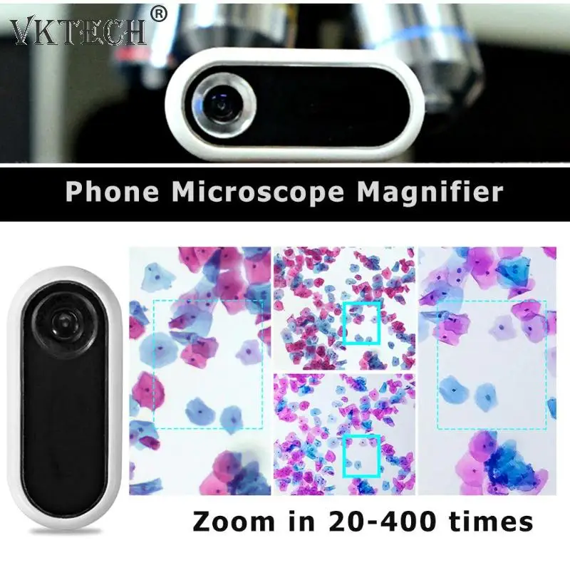 20X-400X Universal Portable Mobile Phone Microscope Magnifier Magnification Lens for Android for iOS
20X-400X Universal Portable Mobile Phone Microscope Magnifier Magnification Lens for Android for iOS