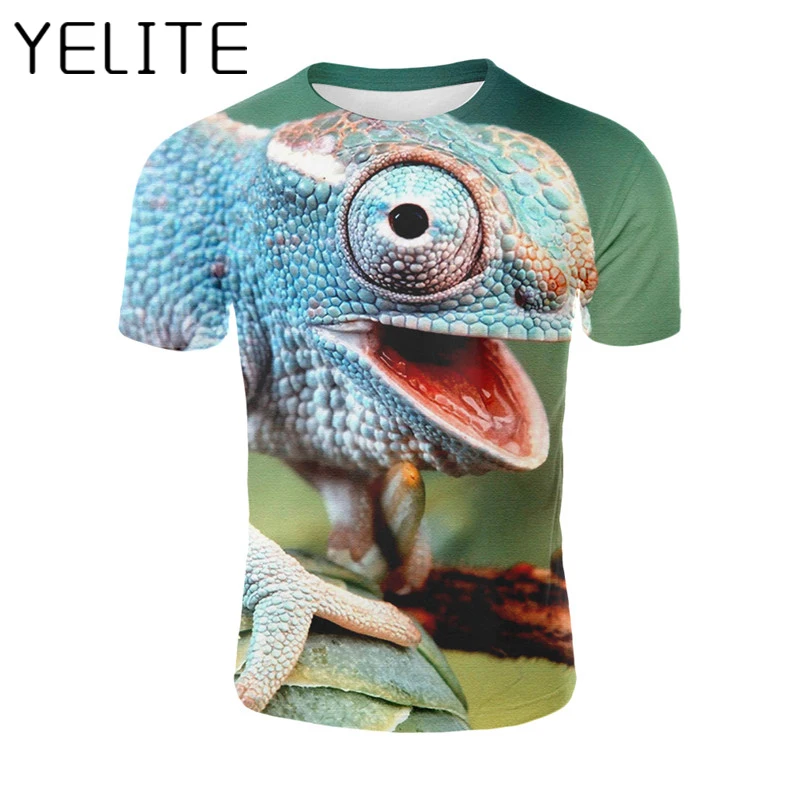 YELITE New Funny Chameleon T Shirt Little Animal Printed T-shirt Casual Short Sleeve Harajuku Style Tshirt Streetwear Summer Tee
YELITE New Funny Chameleon T Shirt Little Animal Printed T-shirt Casual Short Sleeve Harajuku Style Tshirt Streetwear Summer Tee