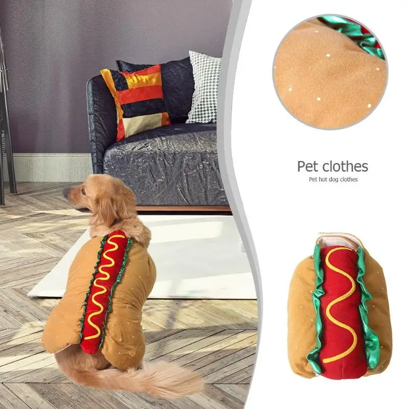 XXS-XXL Pet Dog Hot Dog Costume Clothes Mustard Cat Clothes Outfit for Small Medium Dog Novelty Warm Puppy Cloth
XXS-XXL Pet Dog Hot Dog Costume Clothes Mustard Cat Clothes Outfit for Small Medium Dog Novelty Warm Puppy Cloth