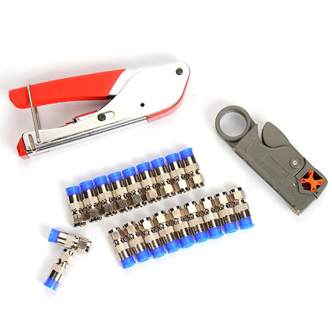 Wire Stripping Pliers Kit Coaxial Cable Wire Stripper RG6/RG59 F Compression 20pcs Connector Tool Crimping Pliers
Wire Stripping Pliers Kit Coaxial Cable Wire Stripper RG6/RG59 F Compression 20pcs Connector Tool Crimping Pliers