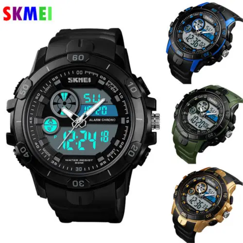 NoEnName_Nul New Mens Waterproof Sport Army Alarm Date Analog Digital Military Quartz Watch
NoEnName_Nul New Mens Waterproof Sport Army Alarm Date Analog Digital Military Quartz Watch