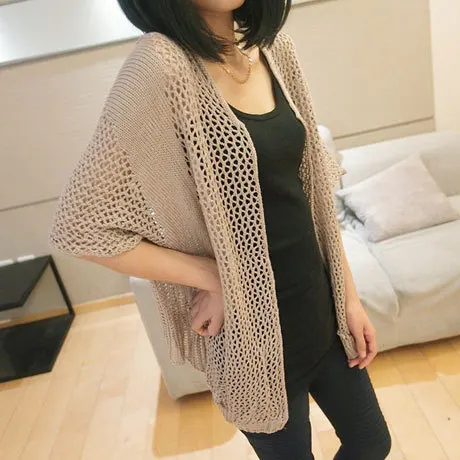 2019 Summer New Women Solid Hollow Out Loose Cardigans Sweaters Batwing Sleeve Shawl Sweaters Coat
2019 Summer New Women Solid Hollow Out Loose Cardigans Sweaters Batwing Sleeve Shawl Sweaters Coat