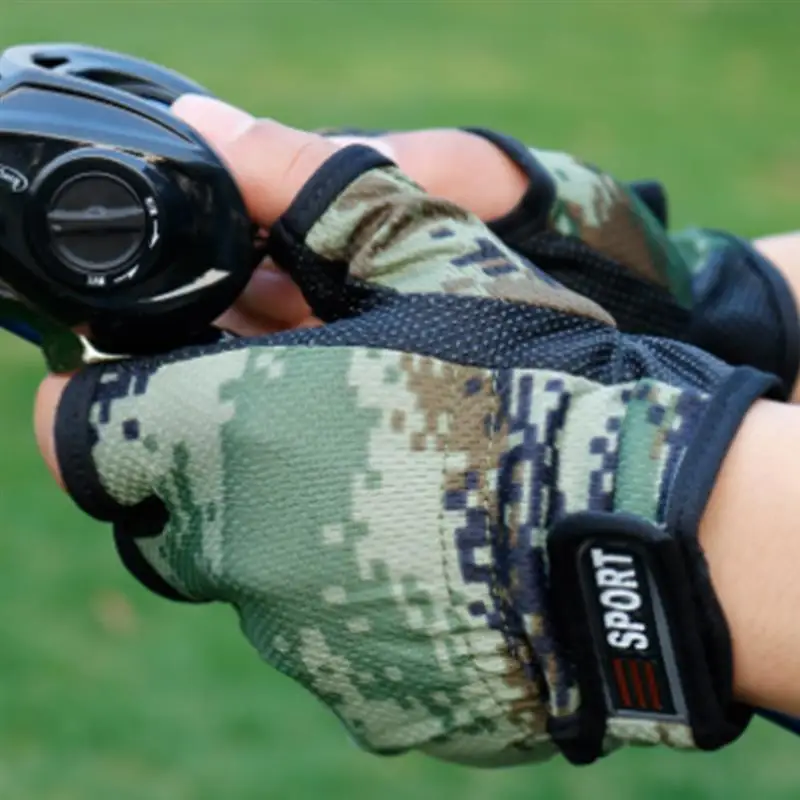 Fishing Gloves 3 Low-Cut Fingers Skidproof Gloves Anti Slip Fishing Rod Tackle Gloves for Outdoor Sports(Camouflage Green)
Fishing Gloves 3 Low-Cut Fingers Skidproof Gloves Anti Slip Fishing Rod Tackle Gloves for Outdoor Sports(Camouflage Green)