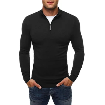 Men Fashion Turtleneck Long Sleeve Zipper Sweater Elastic Male Autumn Winter Casual Solid Color Slim Fit Knitted Sweat
Men Fashion Turtleneck Long Sleeve Zipper Sweater Elastic Male Autumn Winter Casual Solid Color Slim Fit Knitted Sweat