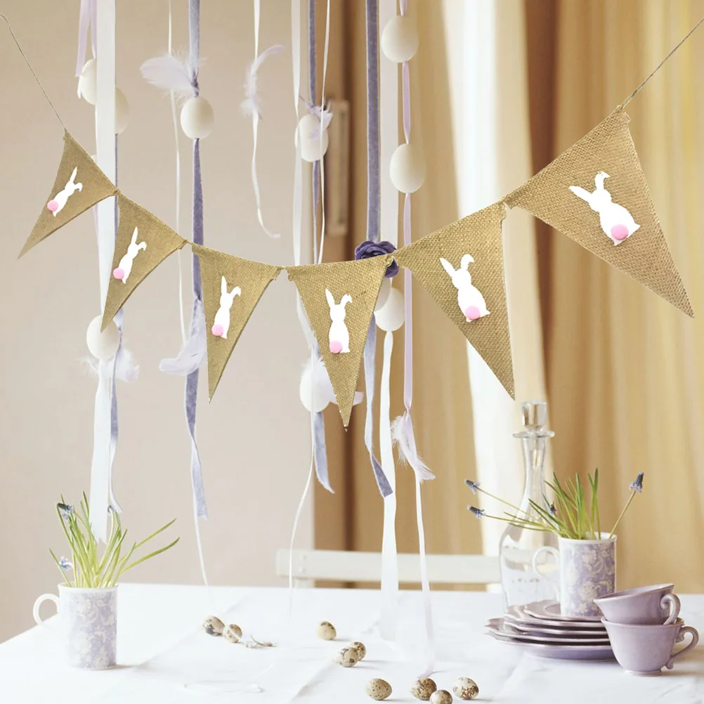 1pc Easter Pennant Burlap Banner Bunny 2 Meters Rabbit Rustic Garland for Celebration Decor Easter Party Photo Props
1pc Easter Pennant Burlap Banner Bunny 2 Meters Rabbit Rustic Garland for Celebration Decor Easter Party Photo Props
