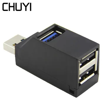 CHUYI Mini USB Wireless Hub 3 Port Portable 1 Port USB3.0 + 2 Ports USB 2.0 Splitter Adapter For MacBook Computer PC Accessories
CHUYI Mini USB Wireless Hub 3 Port Portable 1 Port USB3.0 + 2 Ports USB 2.0 Splitter Adapter For MacBook Computer PC Accessories
