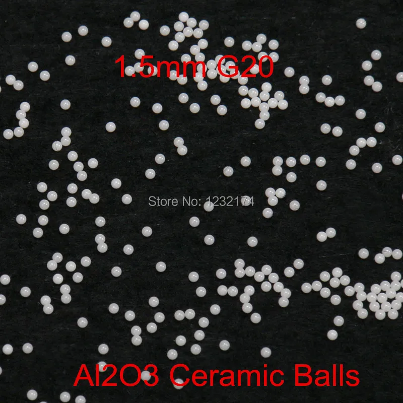 1.5mm Alumina Oxide Ceramic Ball Al2O3 G20 100PCS/Lot Used for Pump,Valve,Flow-Meter 1.5mm ceramic bearing ball
1.5mm Alumina Oxide Ceramic Ball Al2O3 G20 100PCS/Lot Used for Pump,Valve,Flow-Meter 1.5mm ceramic bearing ball