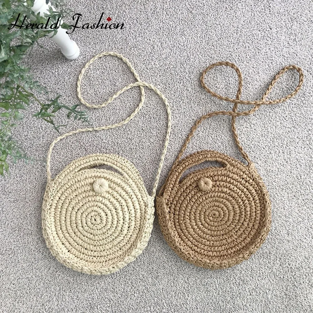 Herald Fashion Round Straw Beach Bag Vintage Handmade Woven Shoulder Bag Raffia Circle Rattan Bags Bohemian Summer Casual Bags
Herald Fashion Round Straw Beach Bag Vintage Handmade Woven Shoulder Bag Raffia Circle Rattan Bags Bohemian Summer Casual Bags