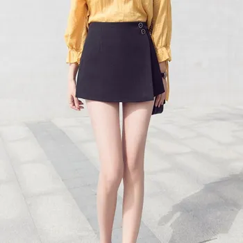 Fashion Spring Summer White/Black Casual Irregular Shorts Solid Female High Waist Button Simple Skirts Shorts
Fashion Spring Summer White/Black Casual Irregular Shorts Solid Female High Waist Button Simple Skirts Shorts