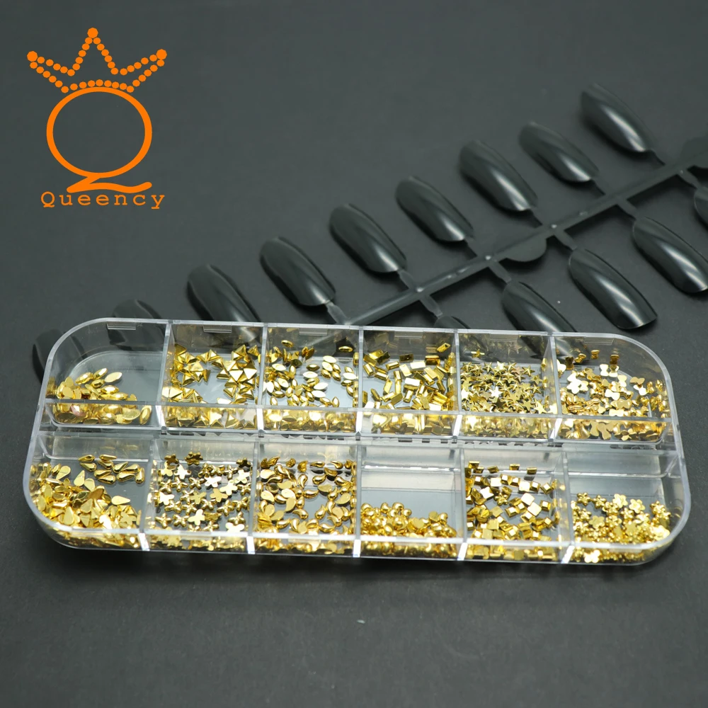 12 Shapes Gold Color Different Shape Acrylic Rhinestones Nail Art Decorations Nail Glitter Set 3D Powder Dust Nail Accessories
12 Shapes Gold Color Different Shape Acrylic Rhinestones Nail Art Decorations Nail Glitter Set 3D Powder Dust Nail Accessories