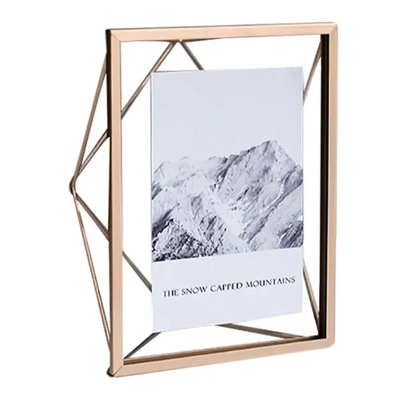 Creative Geometric Metal Glass Photo Frame Creative Gold Wrought Iron Desktop Photo Decoration Bracket Photo Frame For Home
Creative Geometric Metal Glass Photo Frame Creative Gold Wrought Iron Desktop Photo Decoration Bracket Photo Frame For Home