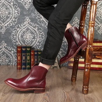 Fashion Leisure Men Motorcycle Boots Ankle Pointed Toe Platform Lace up Boots Low Winter Casual Outdoor Working Shoes
Fashion Leisure Men Motorcycle Boots Ankle Pointed Toe Platform Lace up Boots Low Winter Casual Outdoor Working Shoes