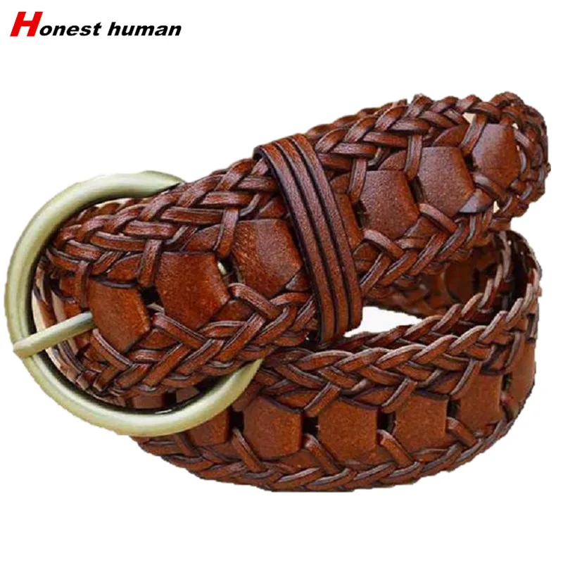 2019 New Designer Women and Men Braided leather Belts Fashion Vintage round buckle Jeans Belt waistband Handmade Strap coffee
2019 New Designer Women and Men Braided leather Belts Fashion Vintage round buckle Jeans Belt waistband Handmade Strap coffee