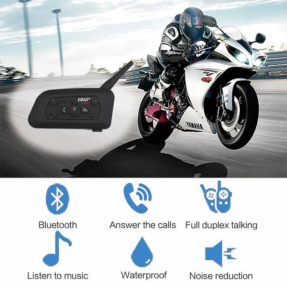 2019 New 1pcs Multi Motorcycle BT Interphone V6 Pro 1200M Wireless Helmet Bluetooth Headset Intercom For 6 Rider
2019 New 1pcs Multi Motorcycle BT Interphone V6 Pro 1200M Wireless Helmet Bluetooth Headset Intercom For 6 Rider