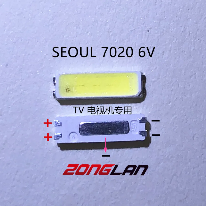 Фото Светодиодная подсветка Сеула 1 Вт 6 в 7020 крутая белая ЖК-подсветка для ТВ