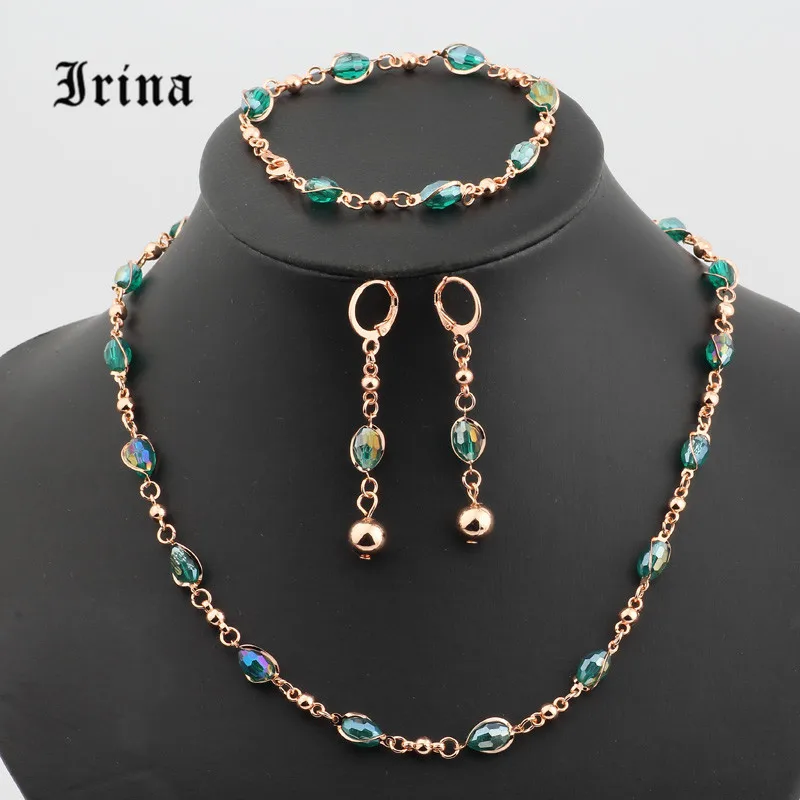 Irina Jewelry Set for Women Three-piece jewelry set bracelet necklace earrings set ladies wedding jewelry set crystal Hot Sale
Irina Jewelry Set for Women Three-piece jewelry set bracelet necklace earrings set ladies wedding jewelry set crystal Hot Sale